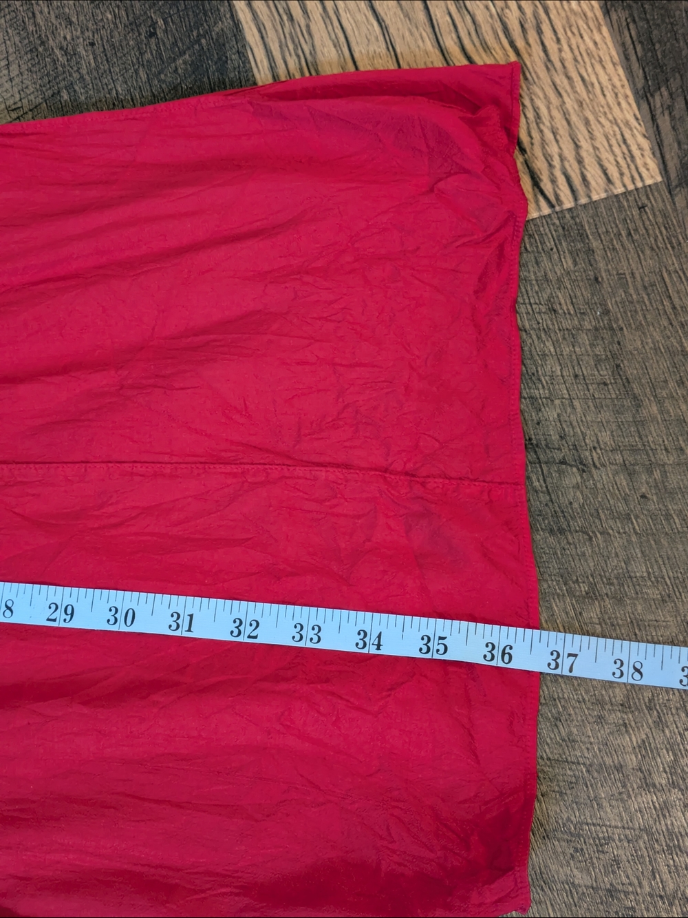 Red Button-Front Tunic Top - Picture 11 of 12